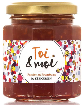 Confiture " Toi & Moi" passion-framboise L'Epicurien 210gr