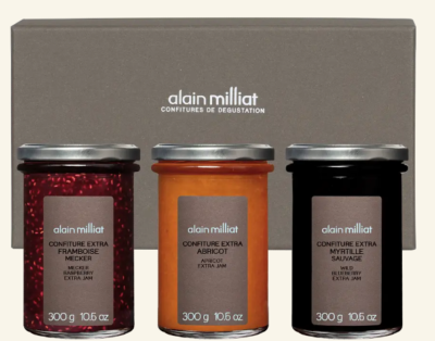 32€ " La Gourmandise" Coffret de 3 confitures Alain Milliat