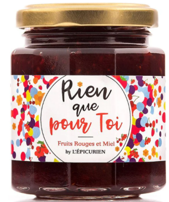 Confiture " Rien que pour toi" L'Epicurien bocal 210gr