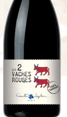 " Les 2 Vaches Rouges" Vin de France Château d'Aydie Famille Laplace