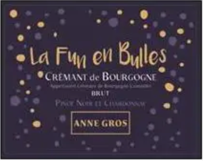 "La fun en bulle"  AOP Crémant de Bourgogne Brut  Anne Gros ( Pinot Noir - Chardonnay)